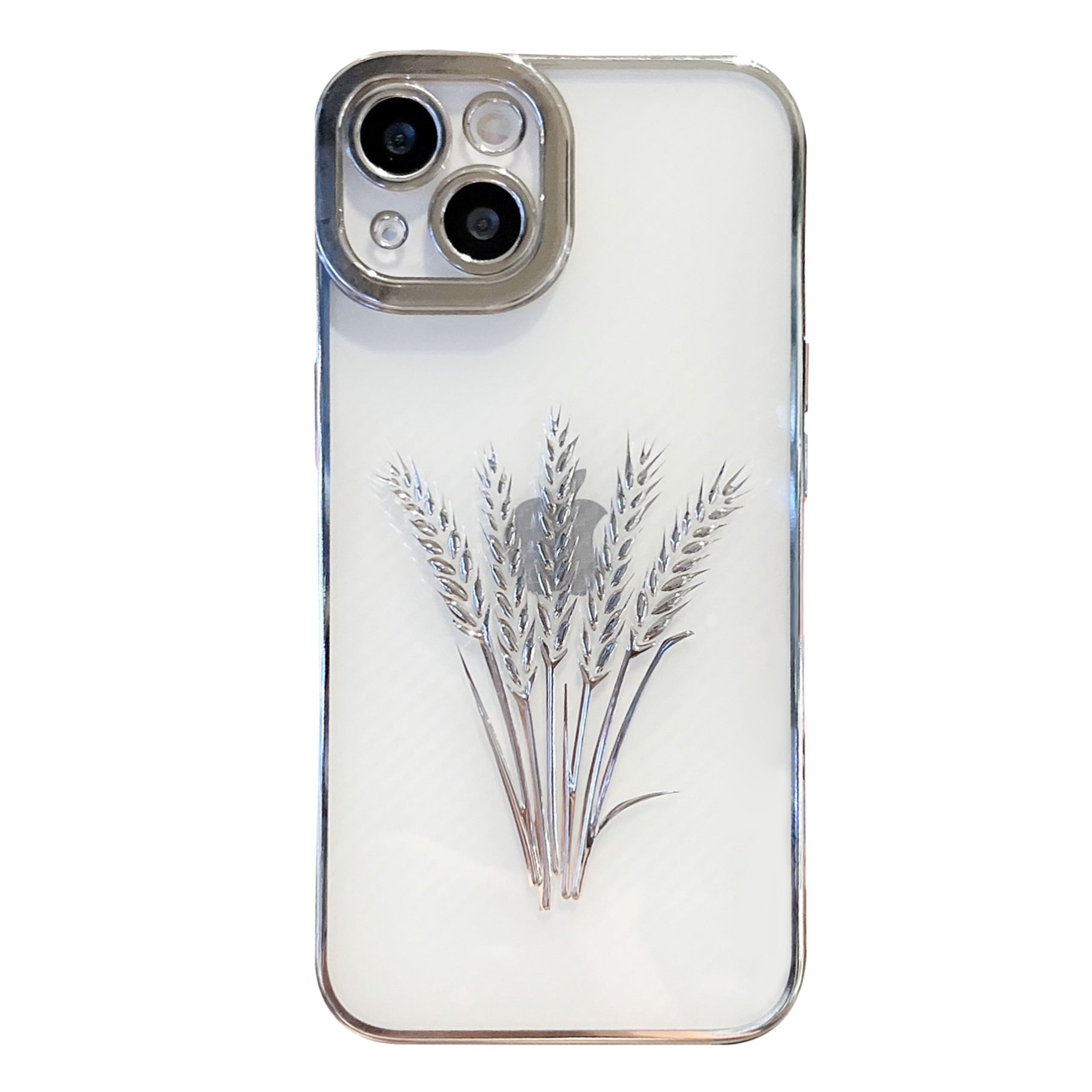 Electroplating Phone Case for iPhone 13 Dustproof Wheat Decor TPU Cell Phone Cover Electroplating Phone Case for iPhone 13 Dustproof Wheat Decor TPU Cell Phone Cover